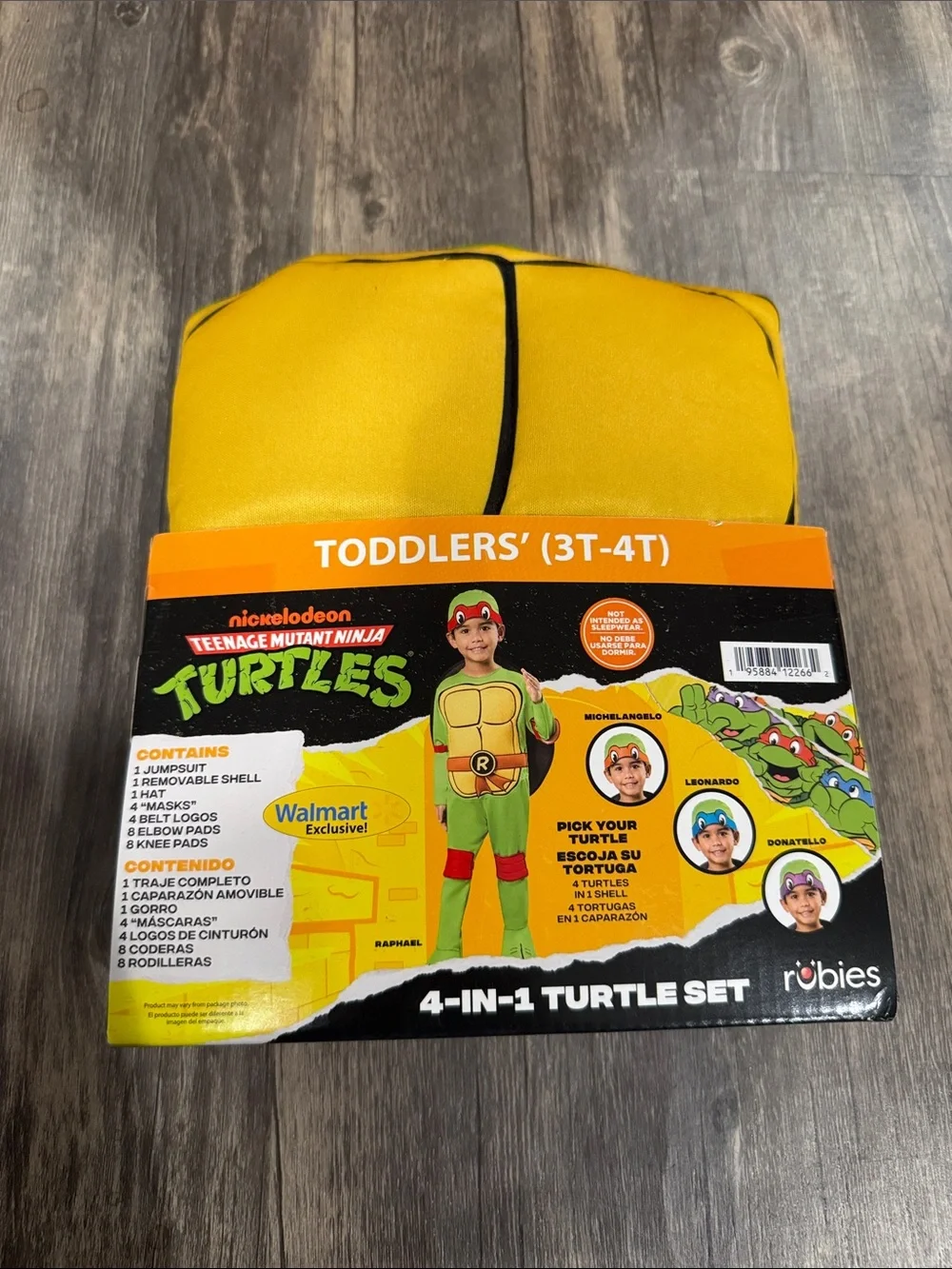 Teenage Mutant Ninja Turtles 4-in-1 Toddlers Halloween Costume size 3T-4T